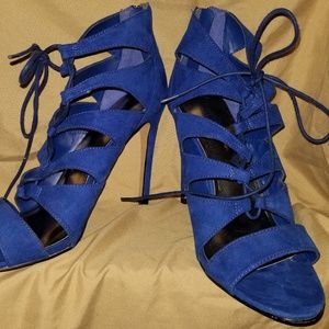 SEXY BLUE LACE UP HEELS BY MADDEN GIRL